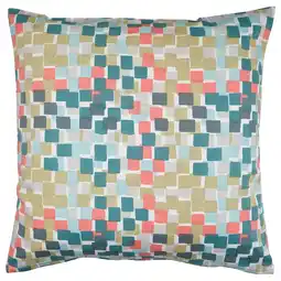 IKEA GaffelbrÄken Putetrekk, hvit/mørk gråturkis, 65x65 cm tilbud