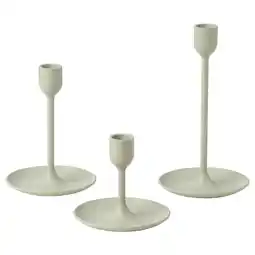 IKEA Fulltalig Lysestake, sett 3 stk., grønn tilbud