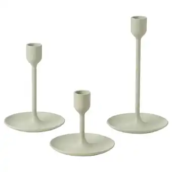 IKEA Fulltalig Lysestake, sett 3 stk., grønn tilbud