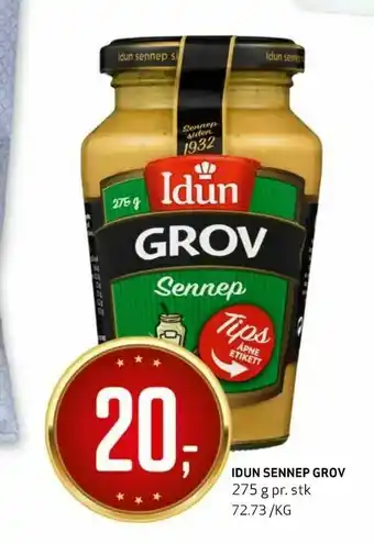 Bunnpris Idun Sennep Grov tilbud