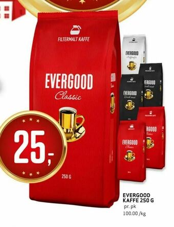 Bunnpris Evergood kaffe 250 g tilbud