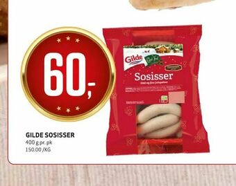 Bunnpris Gilde sosisser tilbud