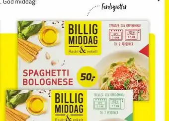 Bunnpris Spaghetti Bolognese tilbud