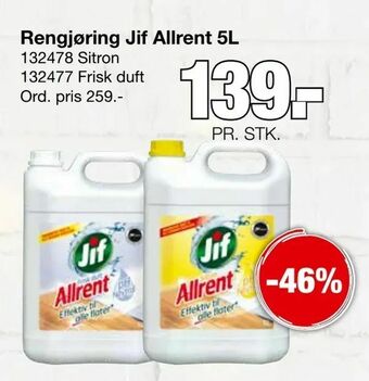 Rengjøring Jif Allrent 5L