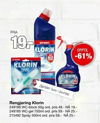 Staples Rengjøring Klorin tilbud
