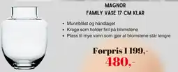 Kitch'n Magnor Family vase klar tilbud
