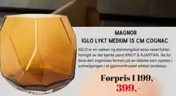 Kitch'n Magnor Iglo Lykt medium cognac tilbud