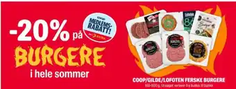 Coop Extra Coop/gilde/lofoten ferske burgere tilbud