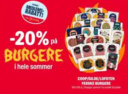 Coop Extra Coop/gilde/lofoten ferske burgere tilbud