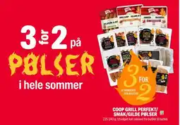 Coop Extra Coop grill perfekt/ smak/gilde pølser tilbud