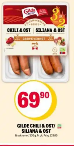 Coop Extra GILDE Chili & ost/ siliana & ost tilbud