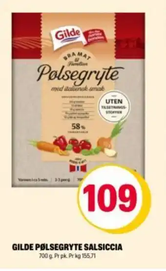 Coop Extra GILDE Pølsegryte salsiccia tilbud