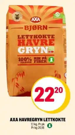 Coop Extra AXA Havregryn lettkokte tilbud