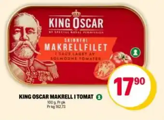 Coop Extra KING OSCAR Makrell i tomat tilbud