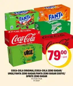 Coop Extra Coca-cola original/coca-cola zero sugar/ urge/fanta zero sugar/fanta zero sugar tilbud