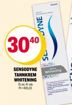 Coop Extra SENSODYNE Tannkrem whitening tilbud