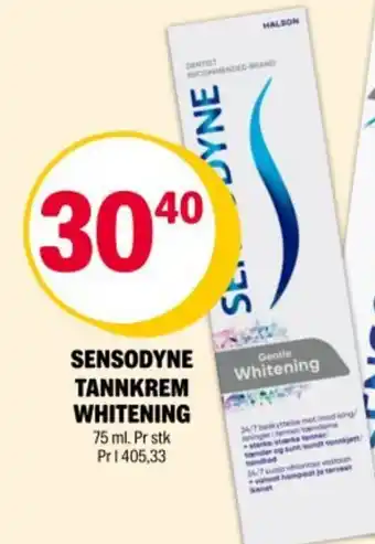 Coop Extra SENSODYNE Tannkrem whitening tilbud