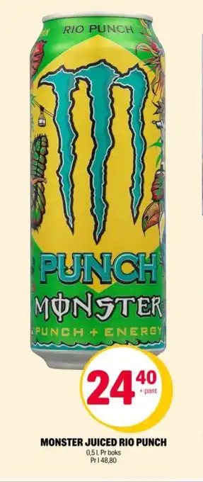 Coop Extra MONSTER Juiced rio punch tilbud