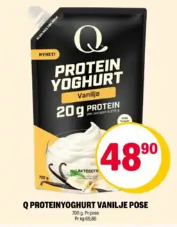 Coop Extra Q Proteinyoghurt vanilje pose tilbud