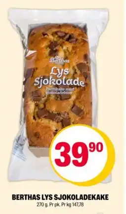 Coop Extra BERTHAS Lys sjokoladekake tilbud
