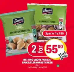 Coop Extra HATTING Grove familie- briks/flerkornstykker tilbud