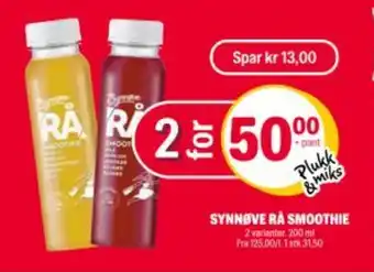 Coop Extra SYNNØVE Rå smoothie tilbud