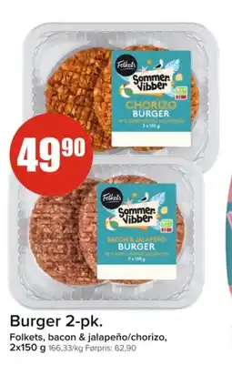 Spar FOLKETS Burger 2-pk. tilbud