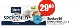 Spar LOFOTEN Spekesild tilbud