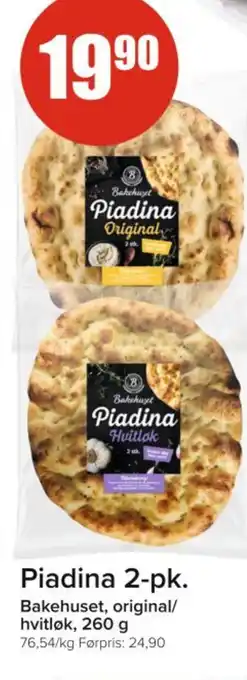 Spar BAKEHUSET Piadina 2-pk. tilbud