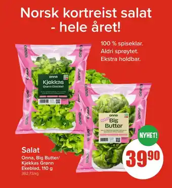Spar ONNA Salat tilbud