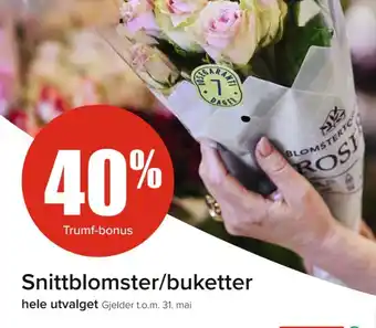 Spar Snittblomster/buketter tilbud