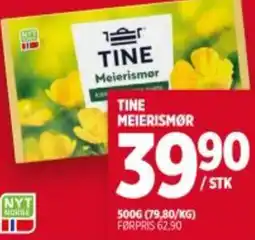 Meny TINE Meierismør tilbud