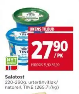 Meny TINE Salatost tilbud
