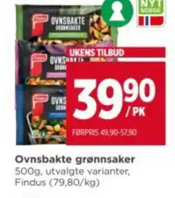 Meny Ovnsbakte grønnsaker tilbud