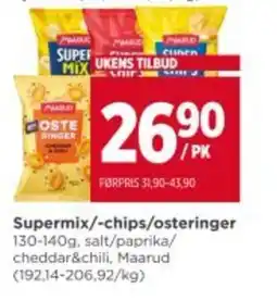 Meny Supermix/-chips/osteringer tilbud