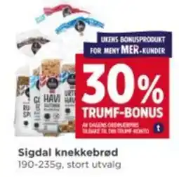 Meny Sigdal knekkebrød tilbud