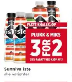 Meny Sunniva iste tilbud