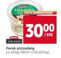 Meny Fersk pizzadeig tilbud