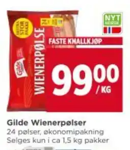 Meny GILDE Wienerpølser tilbud