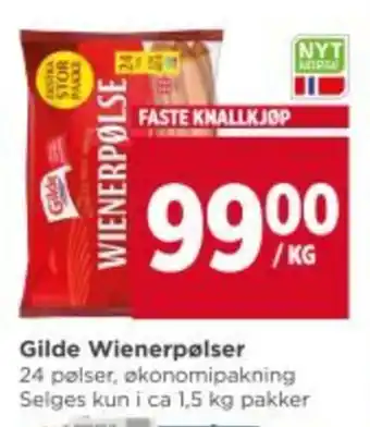 Meny GILDE Wienerpølser tilbud