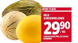 Meny Hele sukkermeloner tilbud