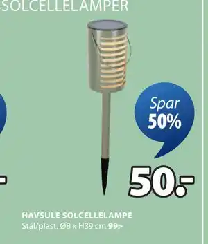 JYSK HAVSULE SOLCELLELAMPE tilbud