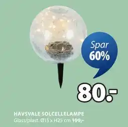 JYSK HAVSVALE SOLCELLELAMPE tilbud
