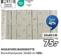 JYSK NISSAFORS BADEMATTE tilbud