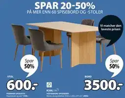 JYSK PEBRINGE SPISESTOL tilbud