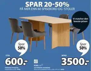 JYSK VESTERBORG SPISEBORD tilbud