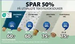 JYSK TEKSTILVOKSDUK tilbud