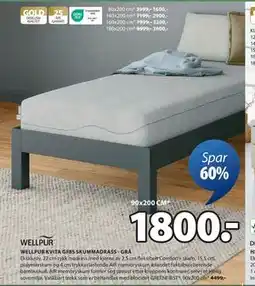 JYSK WELLPUR KVITA GF85 SKUMMADRASS - GRÅ tilbud