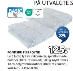 JYSK FONDSBU FIBERDYNE tilbud