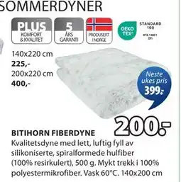 JYSK BITIHORN FIBERDYNE tilbud